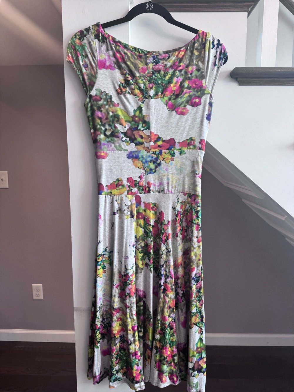 Women's Floral Print Fit & Flare Dress in Multi